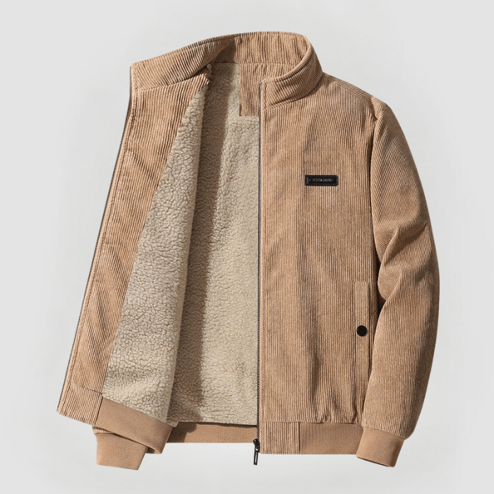 UDO | Veste en velours côtelé avec doublure en polaire
