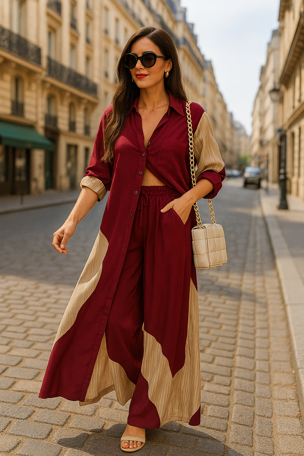 NINA | Set with long shirt and drawstring pants