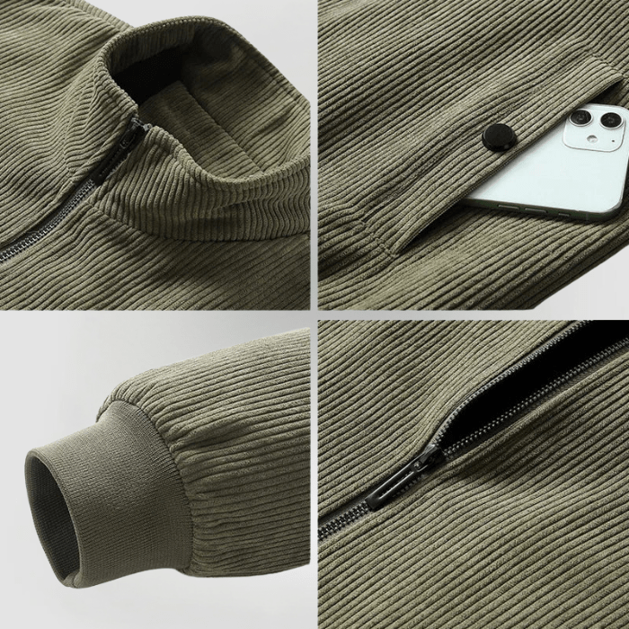 UDO | Veste en velours côtelé avec doublure en polaire
