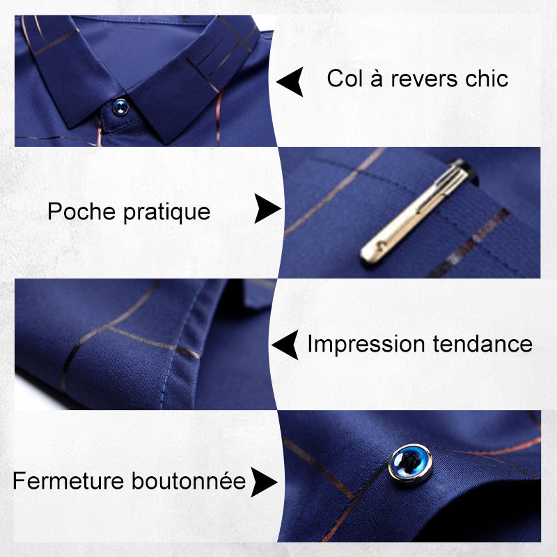 WILLIAM | Chemise pour hommes à manches longues | Sans repassage