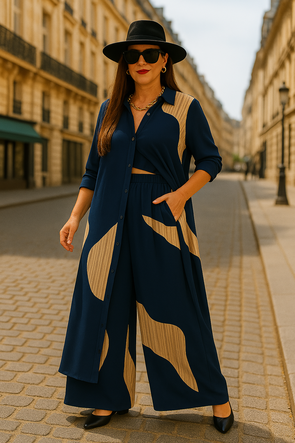 NINA | Set with long shirt and drawstring pants