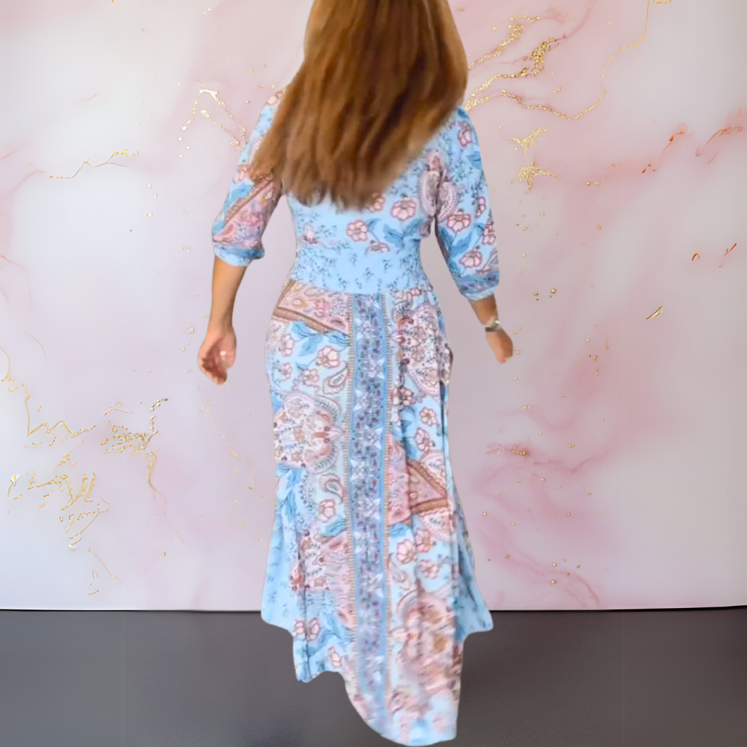 MARGA | Robe d'été élégante avec col en V