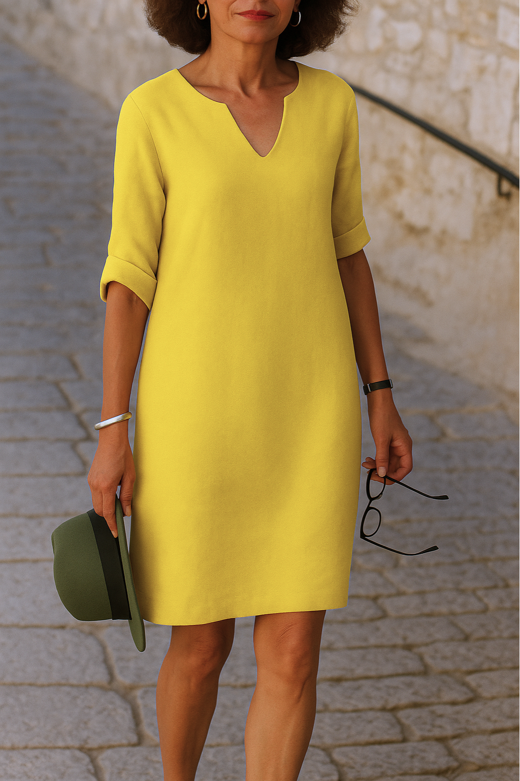 RIANNE | Robe élégante à col en V