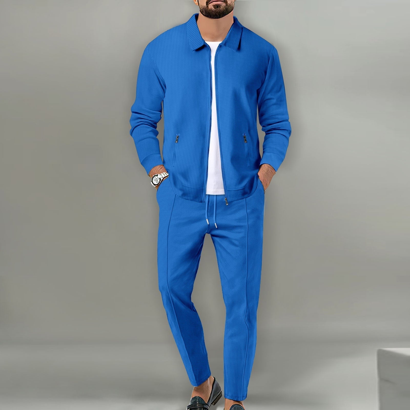 MYLAN | Ensemble 2 pièces avec pantalon long et veste zippée