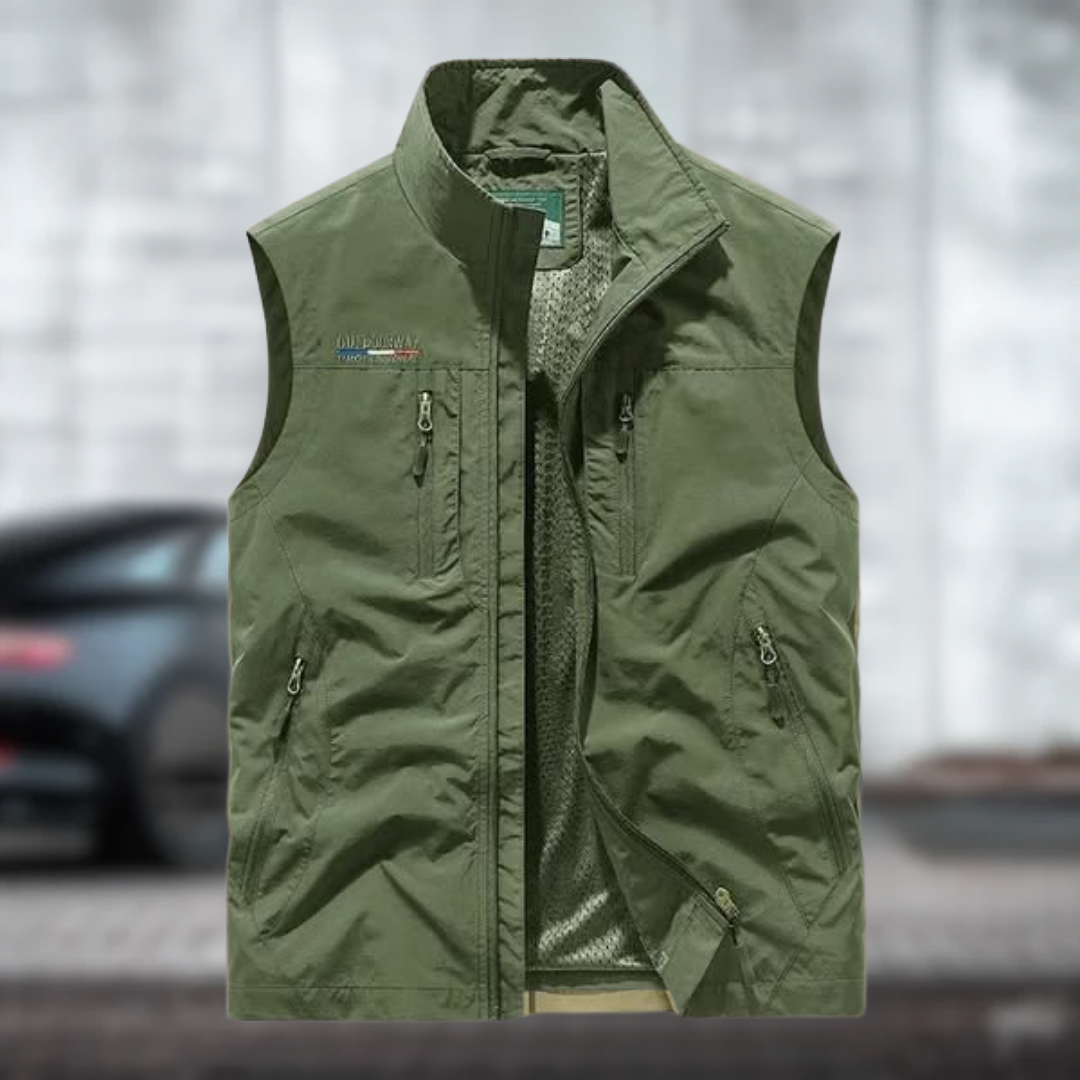 CASPER | Gilet cargo respirant avec plusieurs poches.