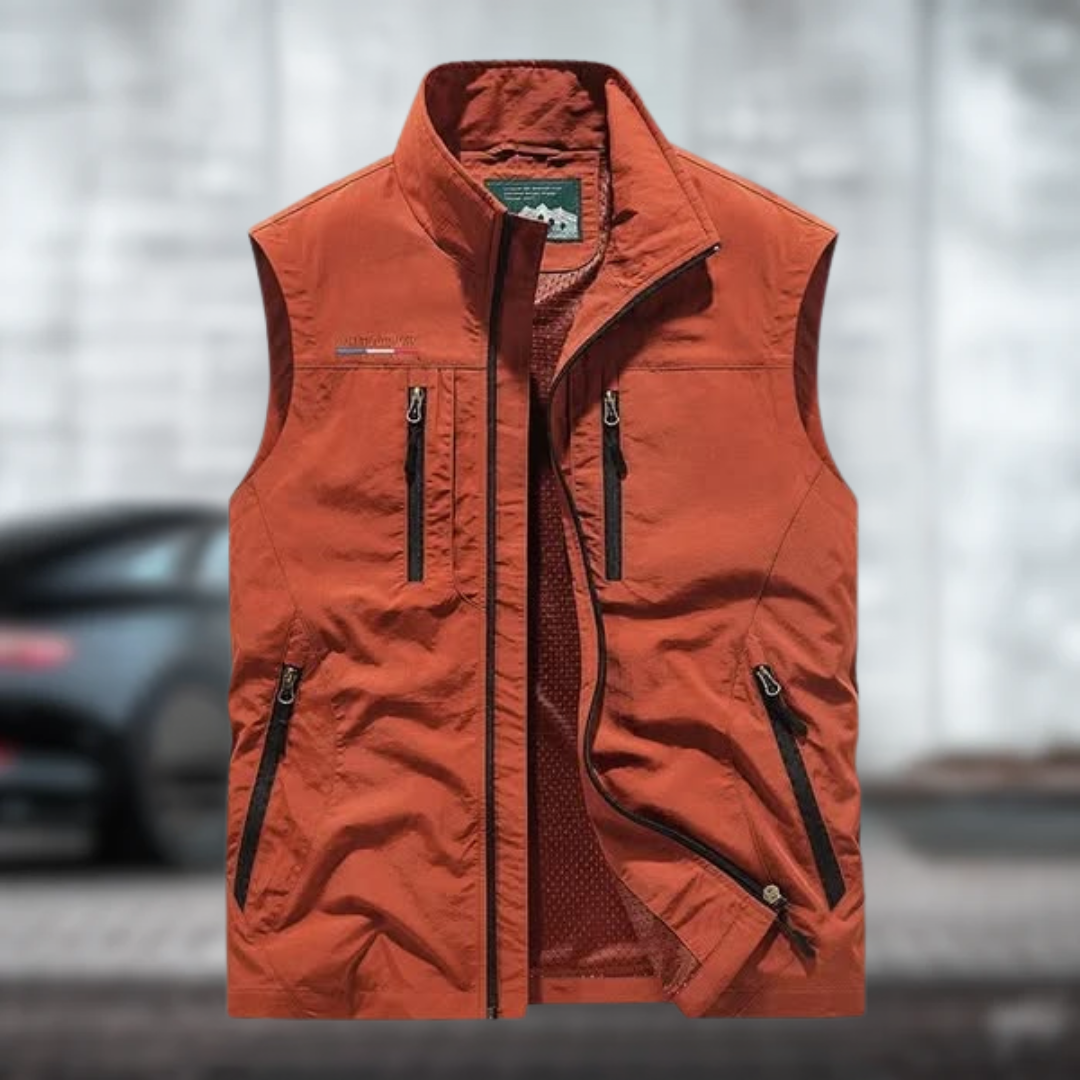 CASPER | Gilet cargo respirant avec plusieurs poches.