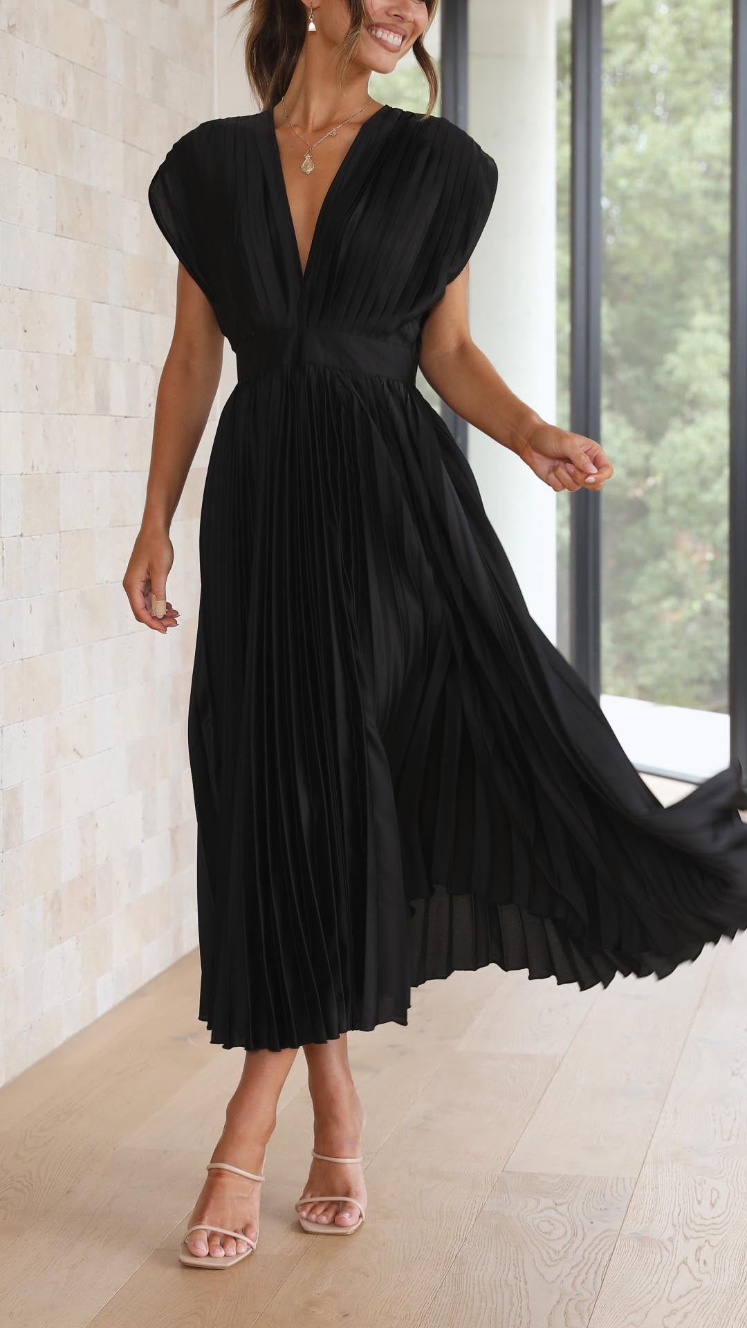 MARIA | Robe plissée élégante