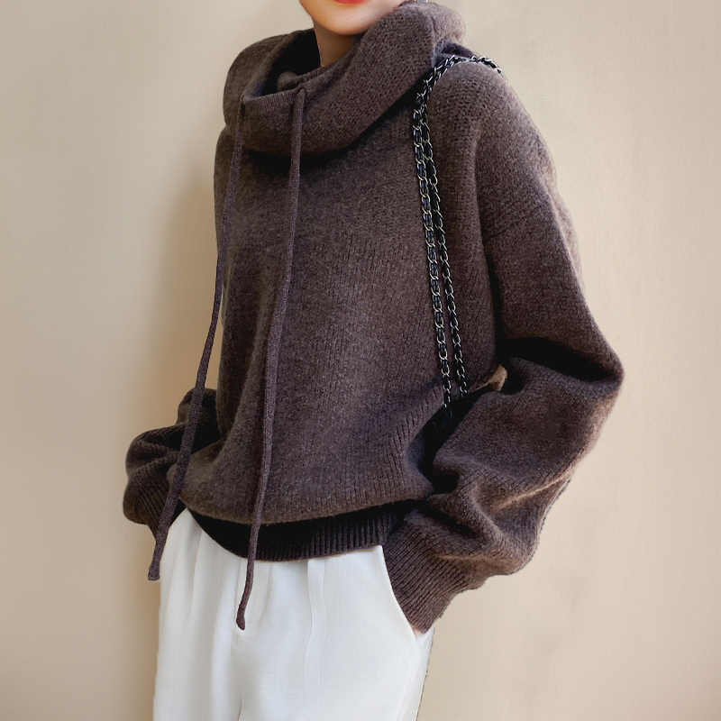 MIRANDA | Sweat À Capuche Oversize Tricoté