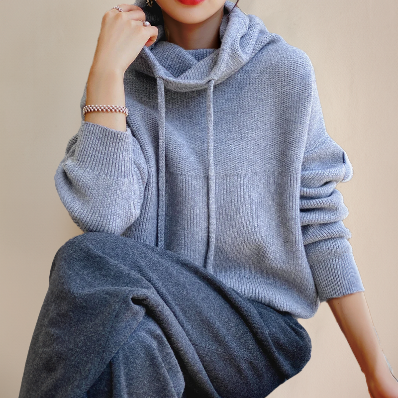 MIRANDA | Sweat À Capuche Oversize Tricoté