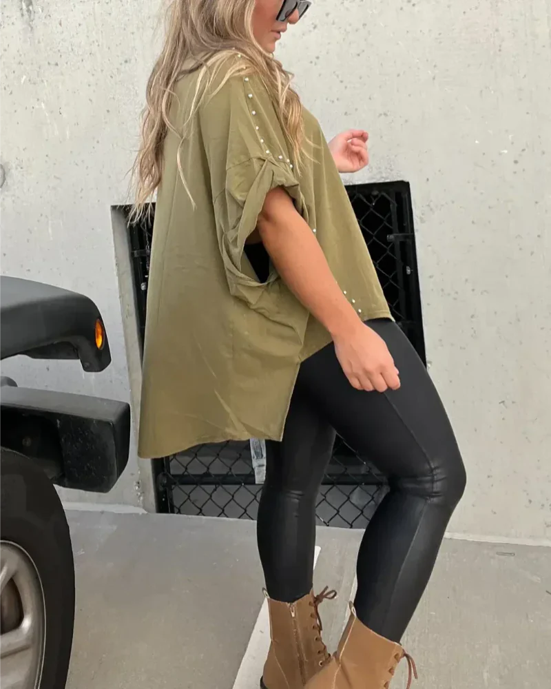BELLA | T-shirt oversize à clavettes