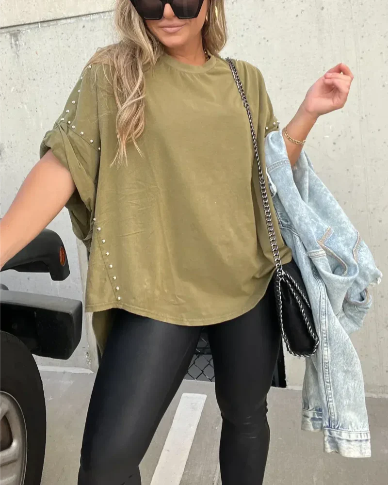 BELLA | T-shirt oversize à clavettes