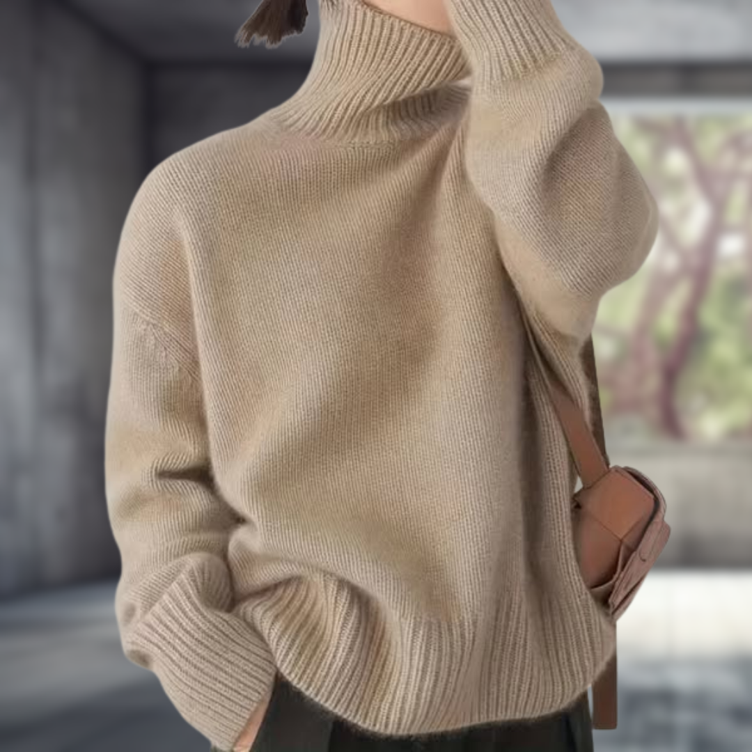 LENA | Pull doux à col roulé