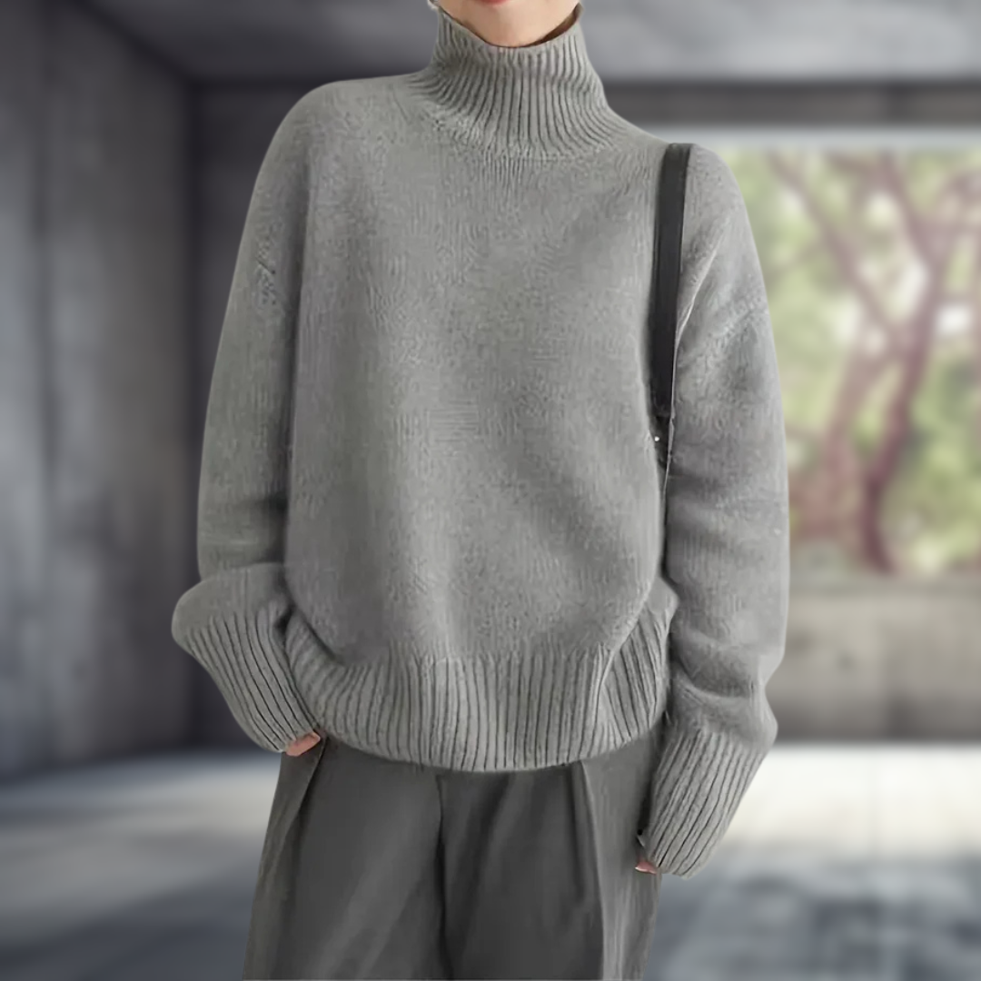 LENA | Pull doux à col roulé