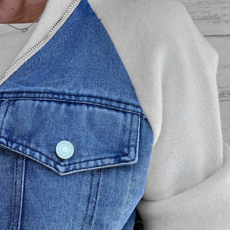 GWEN | Veste en denim à fermeture éclair pour femmes