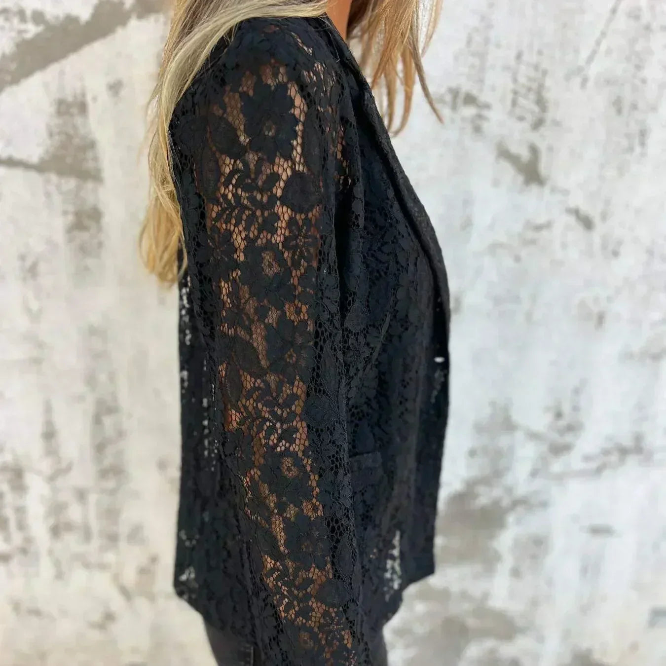 SELMA | Blazer en Dentelle Intégrale et Maille