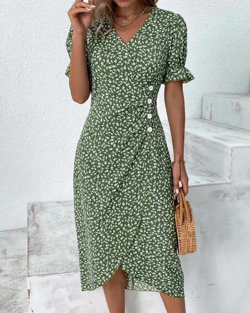 SOPHIE | Short Sleeve Floral Print Dress
