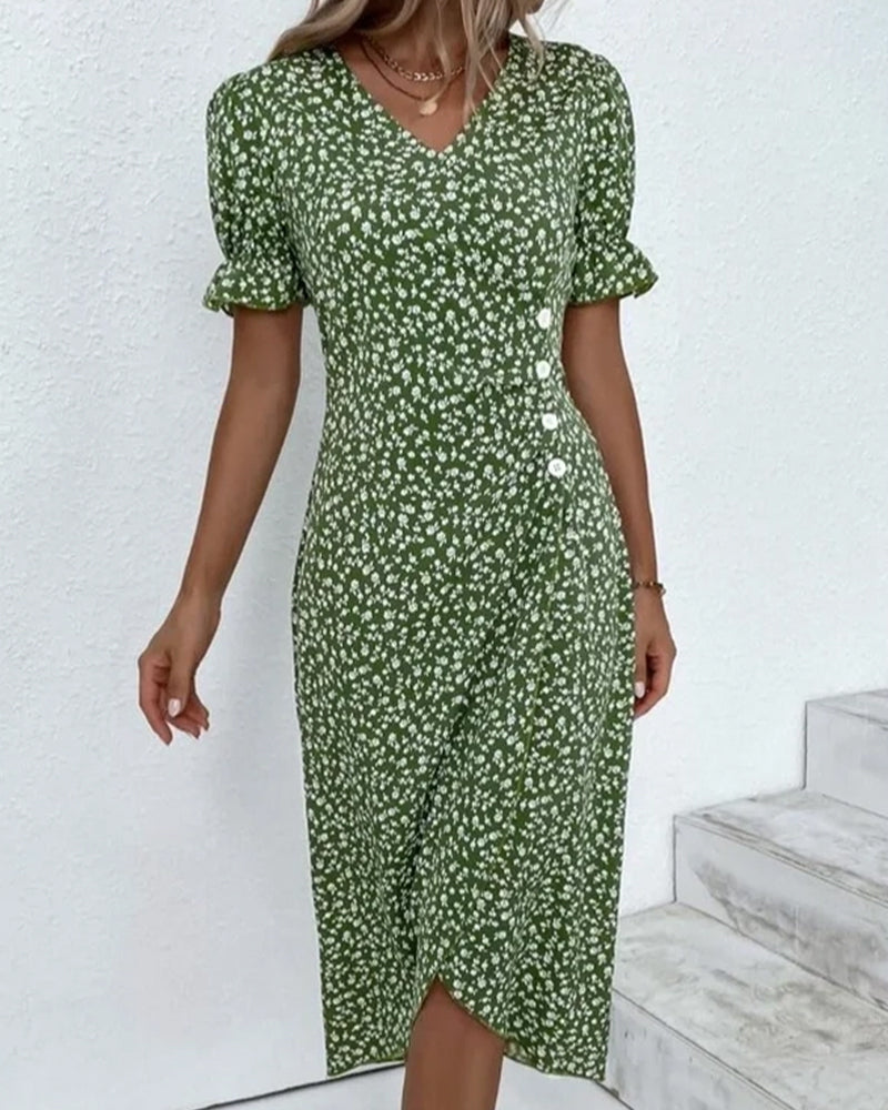 SOPHIE | Short Sleeve Floral Print Dress