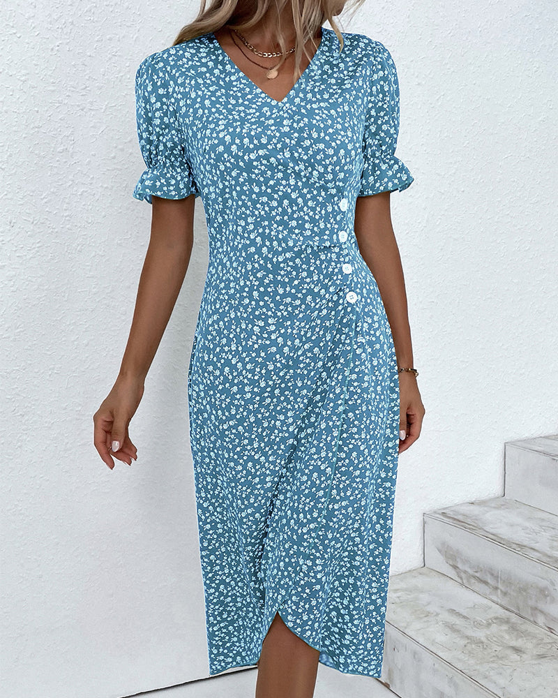 SOPHIE | Short Sleeve Floral Print Dress