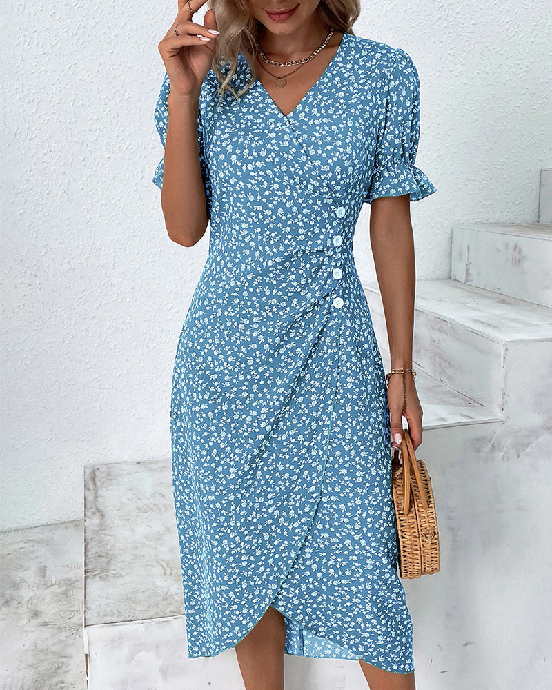SOPHIE | Short Sleeve Floral Print Dress
