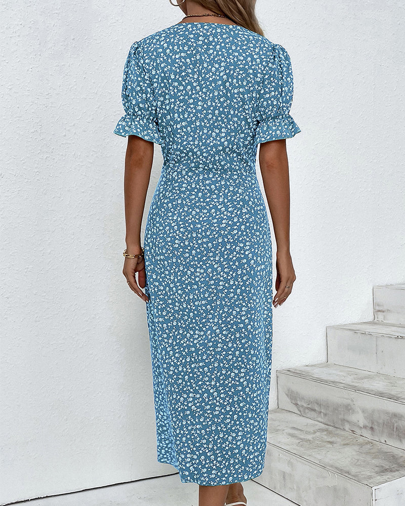 SOPHIE | Short Sleeve Floral Print Dress