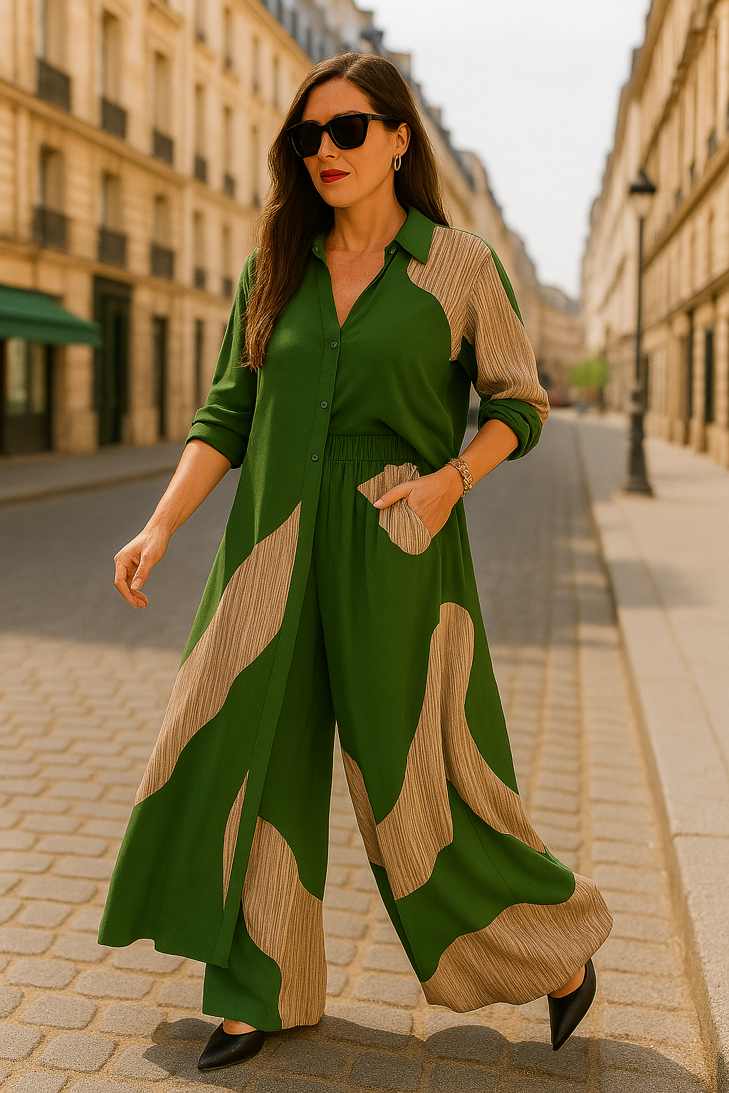 NINA | Set with long shirt and drawstring pants