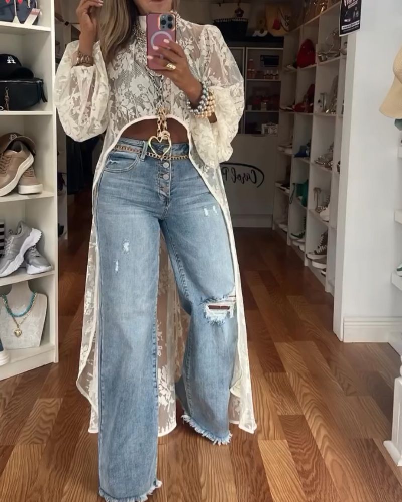 NYXELLE | Long lace tunic