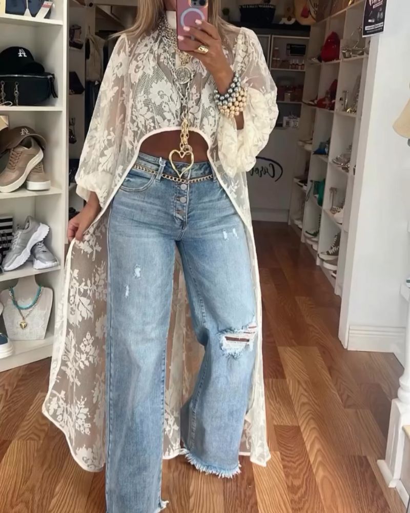 NYXELLE | Long lace tunic