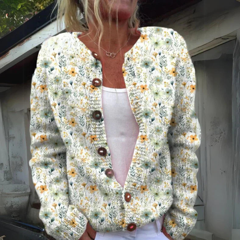 KENZA | Elegant floral print vest 
