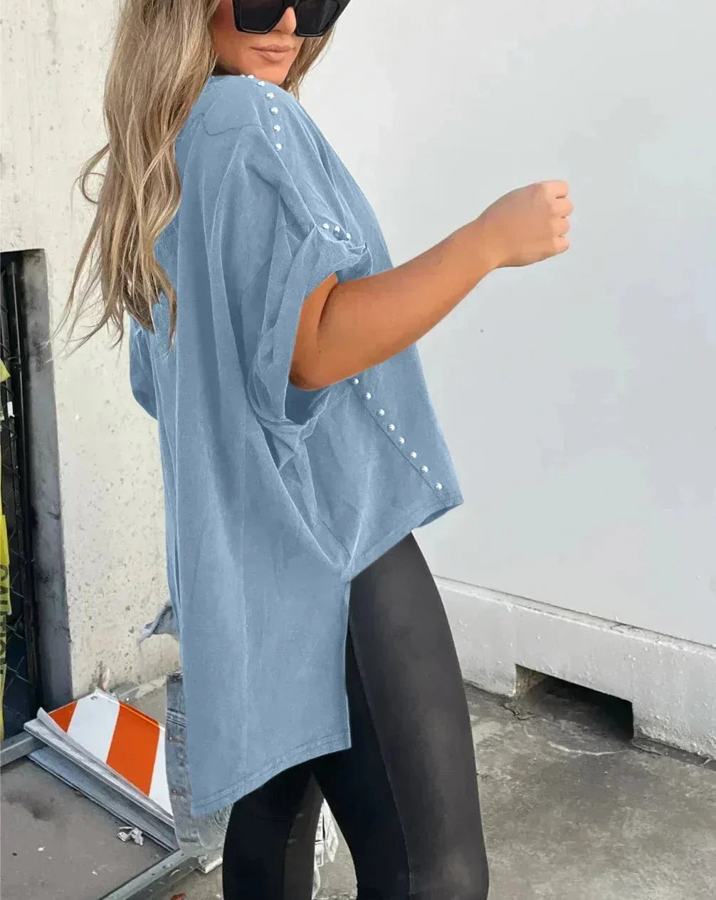 BELLA | T-shirt oversize à clavettes
