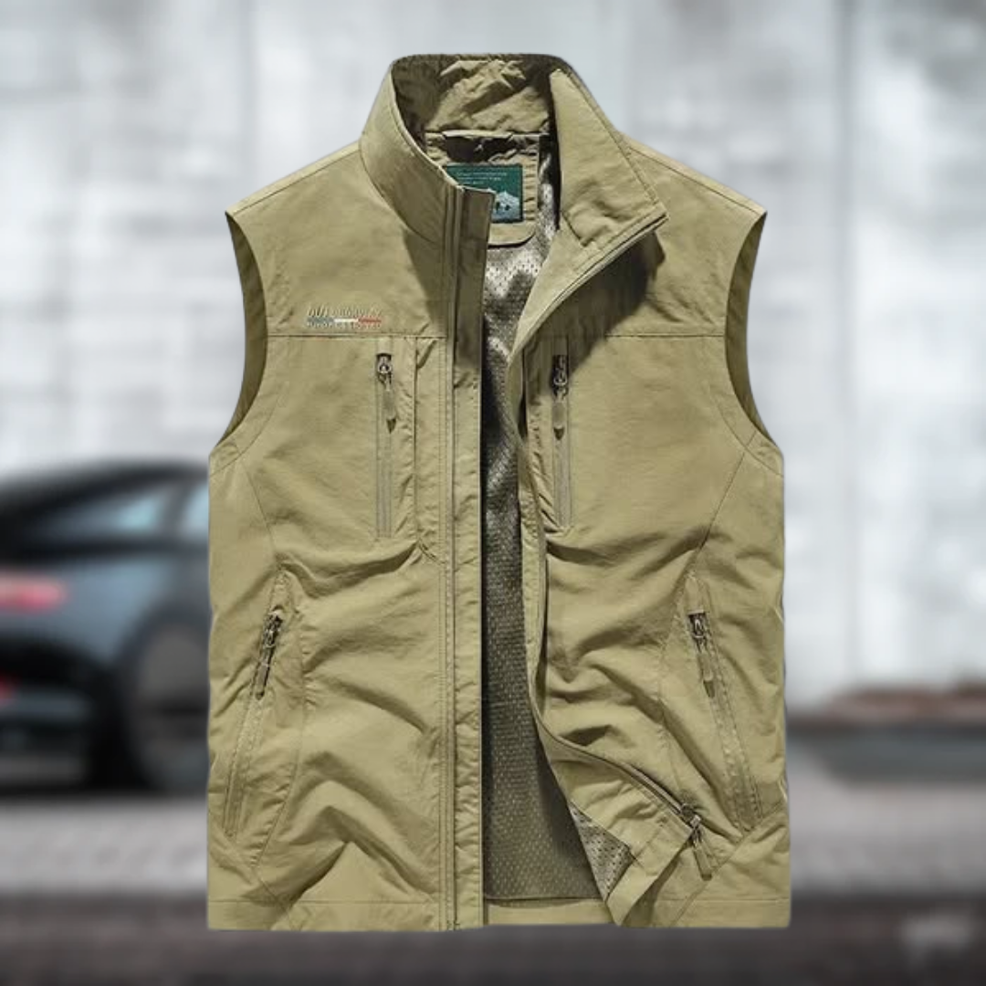 CASPER | Gilet cargo respirant avec plusieurs poches.