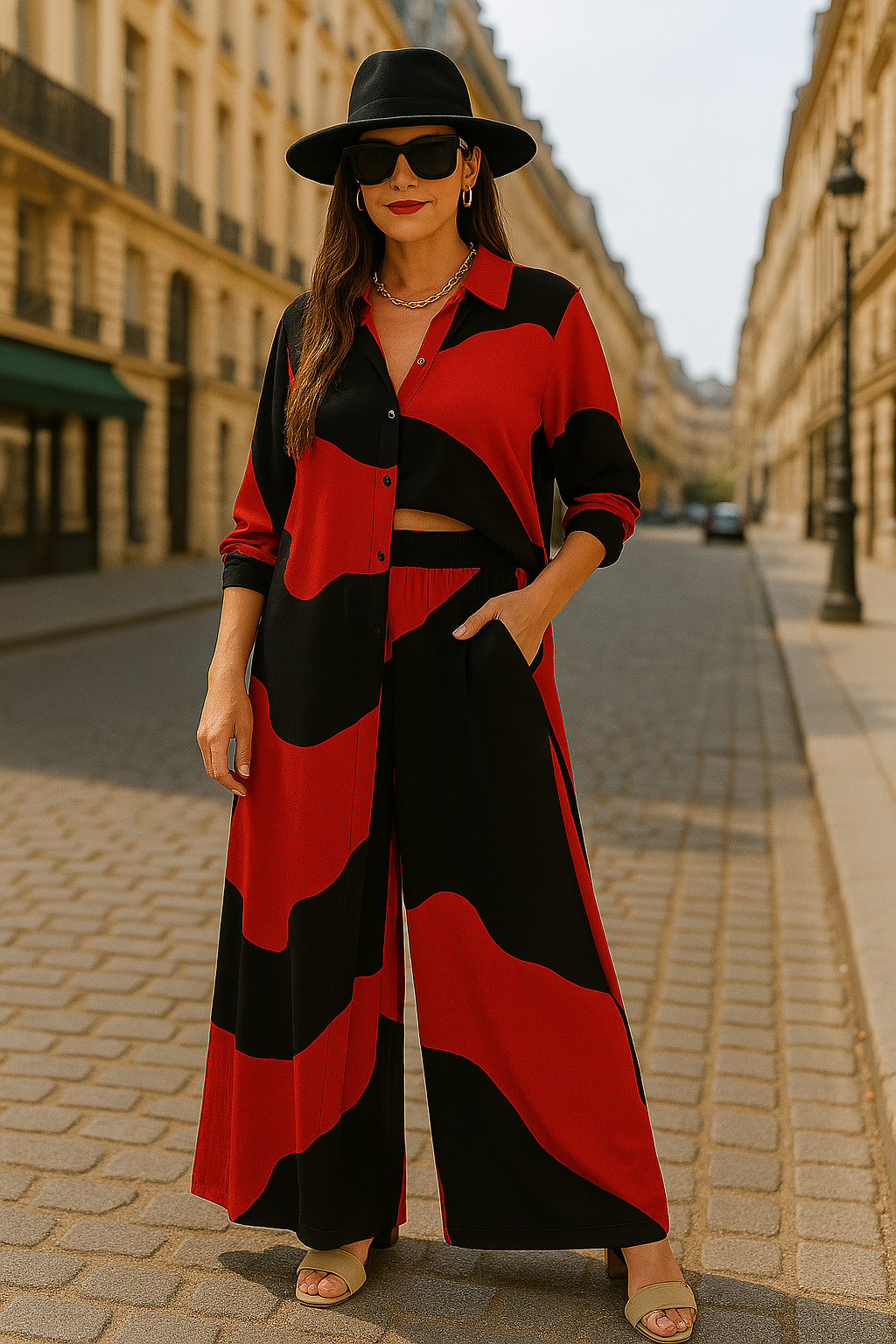 NINA | Set with long shirt and drawstring pants