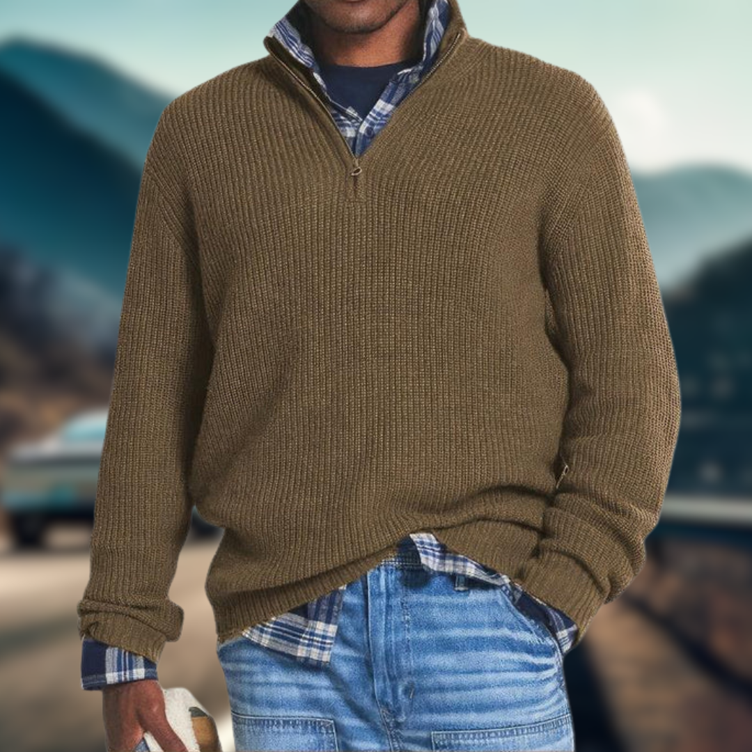 FLORIAN | Pull en maille zippé