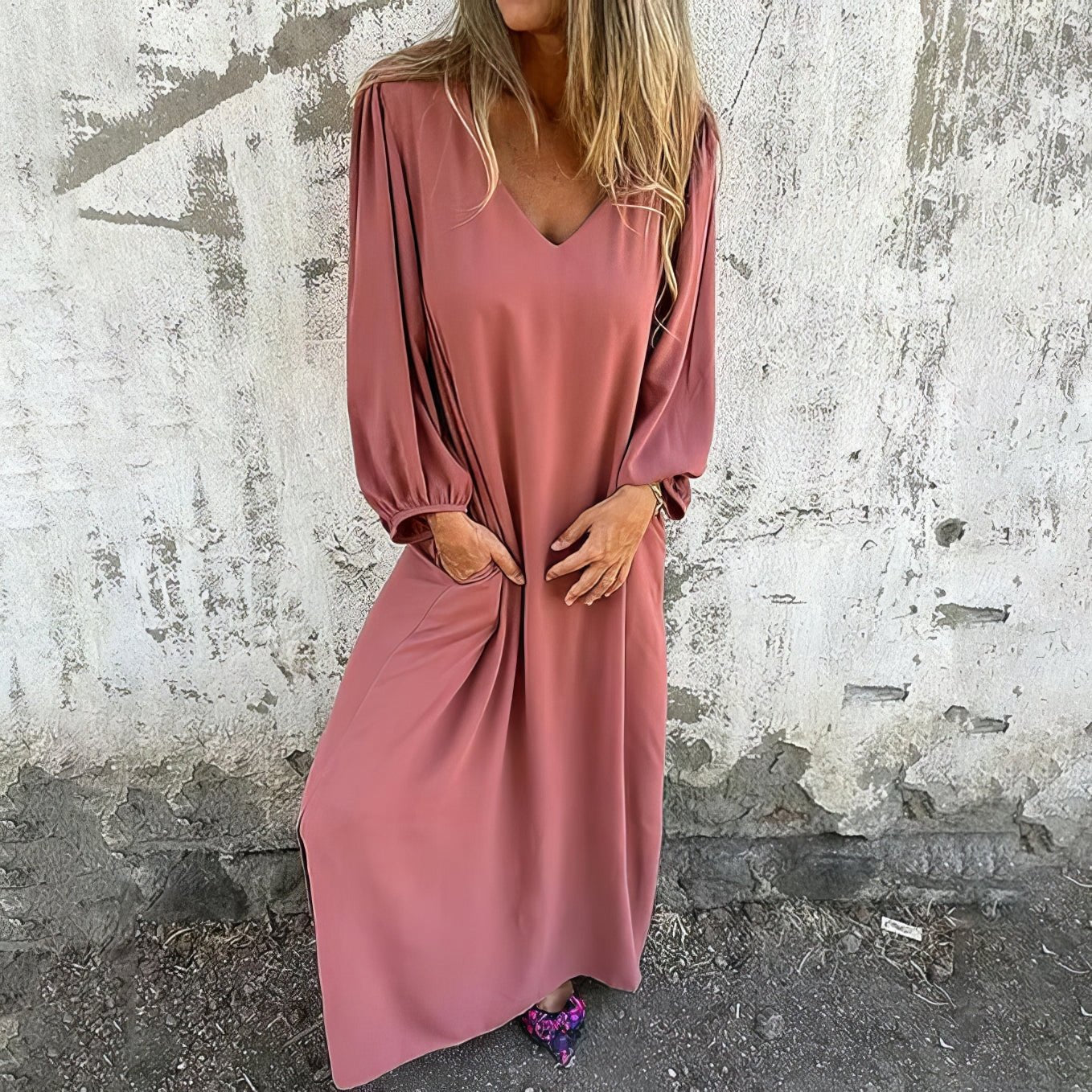 ELENA | Long Boho Dress with Pockets