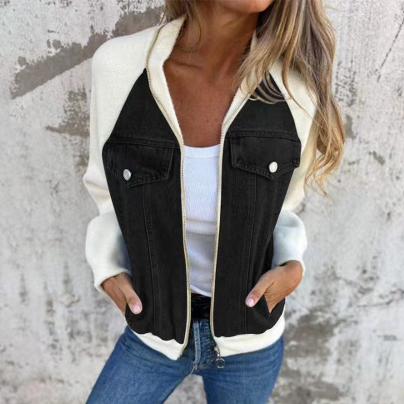 GWEN | Women's Zip-Up Denim Jacket