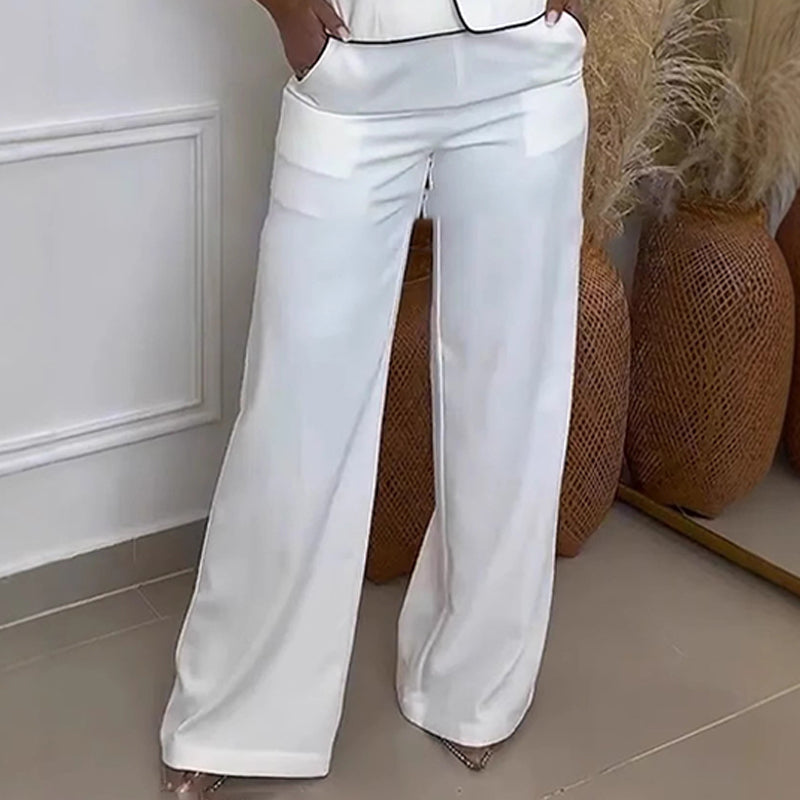 MIA | Asymmetrical Top &amp; Wide Leg Pants Set