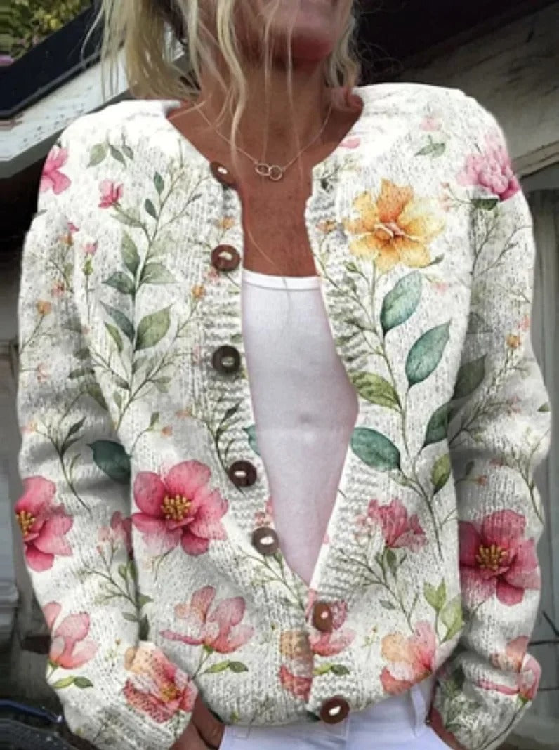 KENZA | Elegant floral print vest 